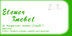 elemer knebel business card